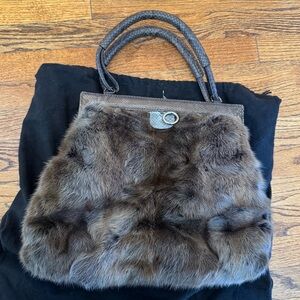Devi Kroell Luxurious Brown Fur Handbag